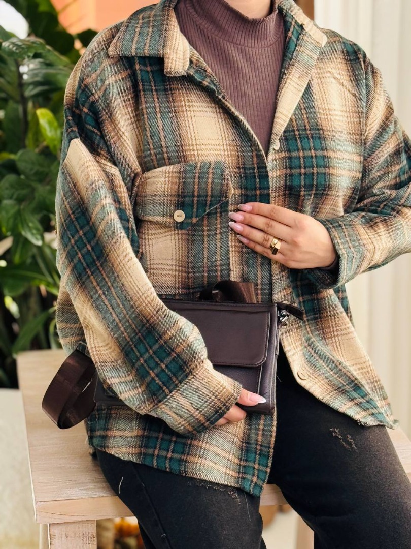 شلوار زنانه شکت چهارخونه پشمی گرم و نرم بیرون پوش کد 20152