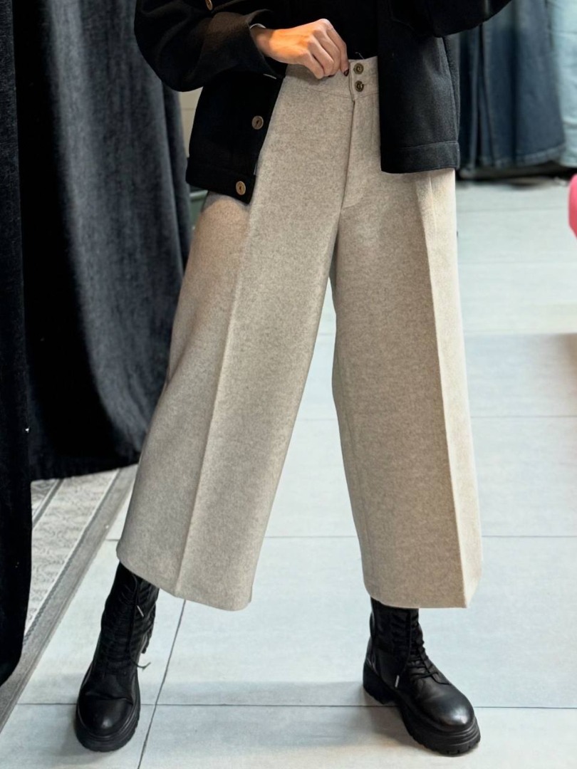  شلوار فوتر واید لگ بیرون پوش جیبدار کشی کد 20155