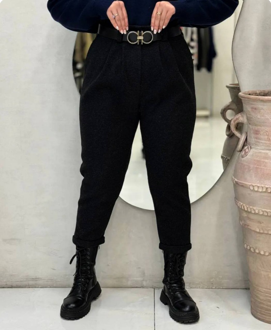 شلوار زنانه شلوار راسته فوتر پاکتی ترک وارداتی پاکتی بیرون پوش جیبدار کد 20157