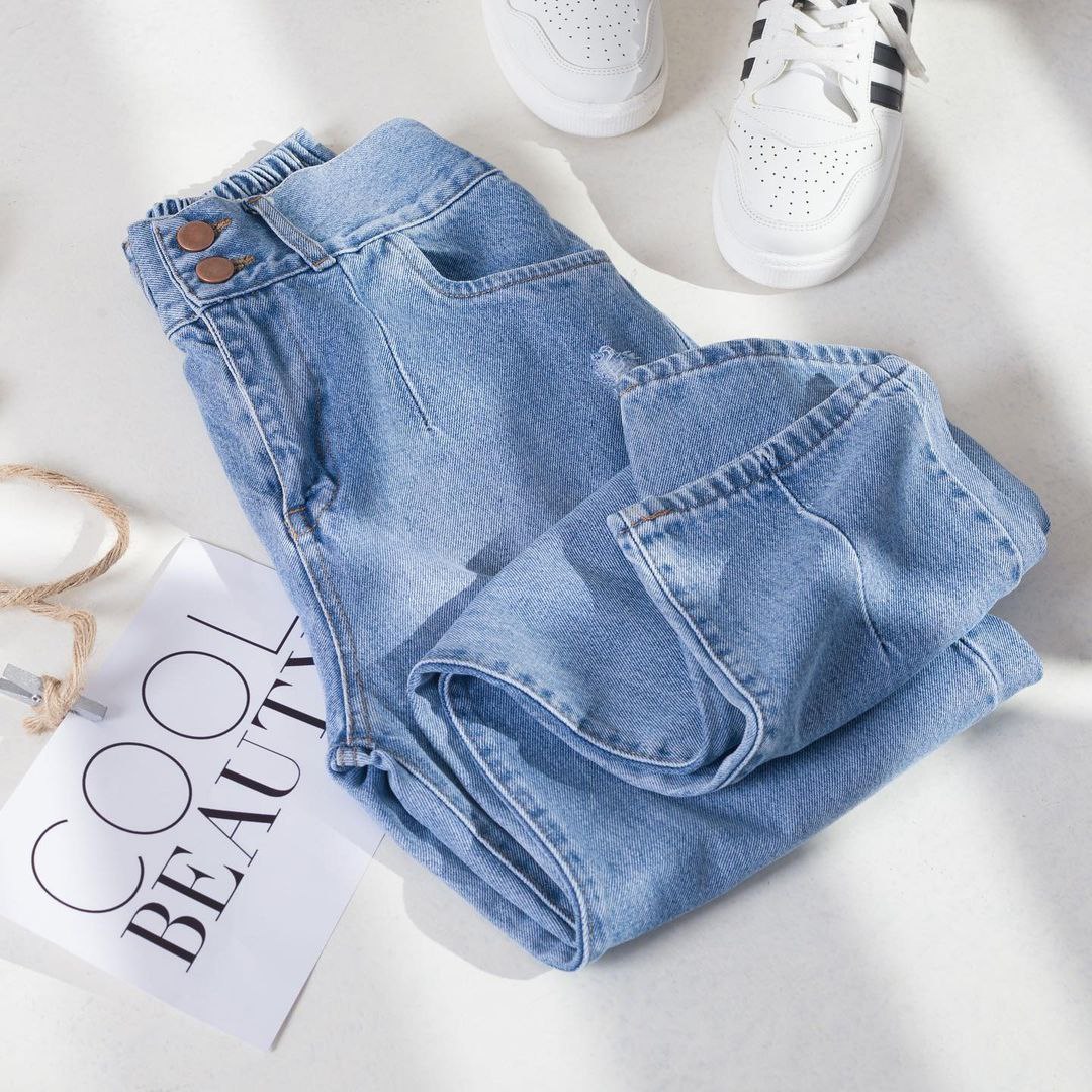 شلوار زنانه شلوار جین مام فیت اصلی ترک برند کوتون کد ۲۰۱۷۰ 