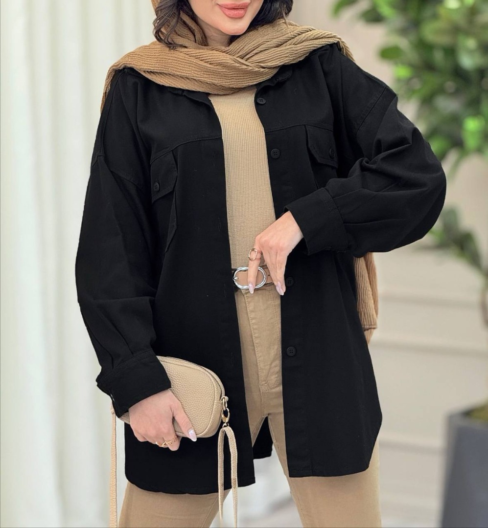  شومیز مانتویی بیرون پوش کتان ۳۶۰ گرم بدون چروکی کد 20179