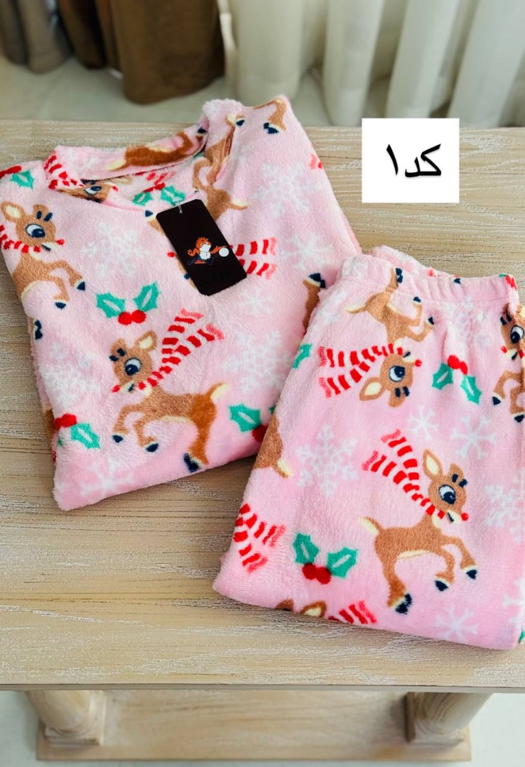 شلوار زنانه ست دو تکه بلوز و شلوار داخل خز تدی وارداتی کد 20192