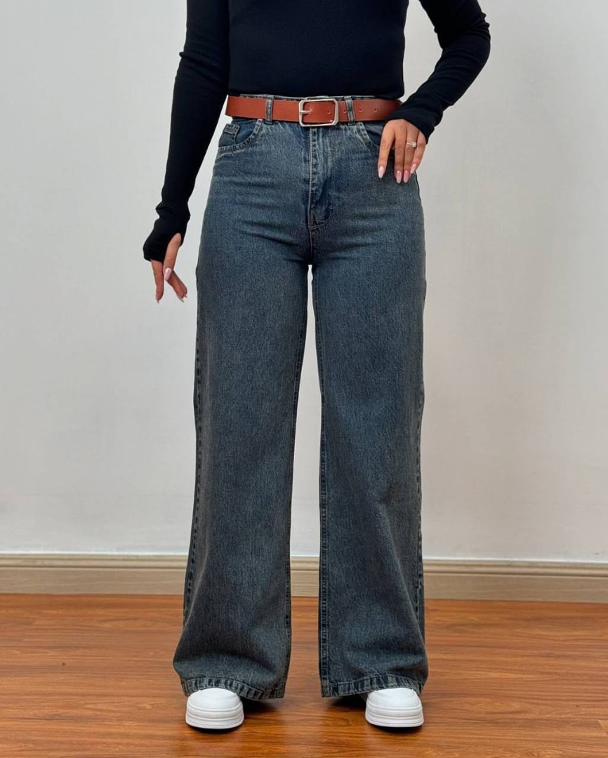  شلوار جین اصلی وارداتی نیم بگ گشاد راسته کد 20212