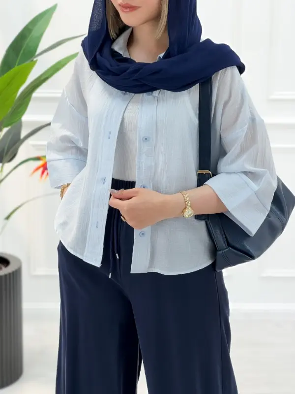 2_شومیز پری شیشه ای بیرون پوش خنک ترند کد 20282