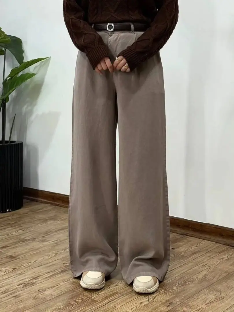 شلوار سیلک لایوسل نیم بگ بیرون پوش قد ۱۰۸ کد 20333